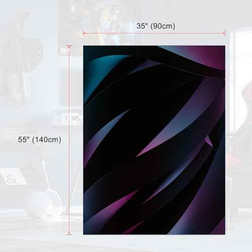 Office Chair Mat for Hardwood Floor, Computer Gaming Chair Mat, Desk Chair Mat, Large Anti-Slip Floor Protector for Home Office 35"x55"£¨Black£©