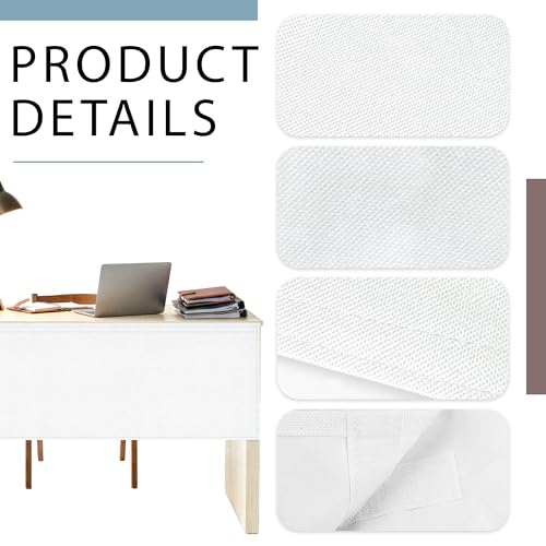 48in Under Desk Privacy Panel White Self-Adhesive Modesty Screen for Office & Home