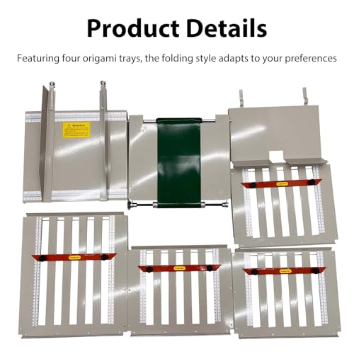 Automatic Paper Folding Machine with 4 Trays, Adjustable Speed, Max 262 ft/min