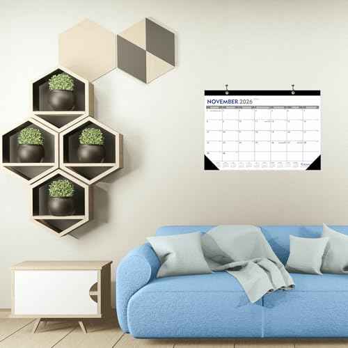 GuassLee Desk Calendar 2026-2027 - 18 Monthly Desktop Calendar 17" x 11.5" Runs from January. 2026-June. 2027 with Julian Dates for Students Family Office Easy Planning