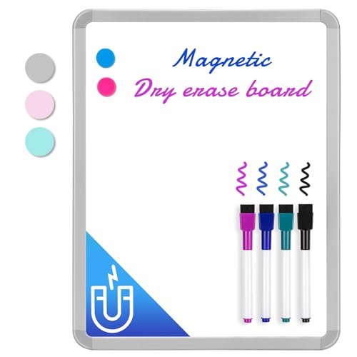 VUSIGN Magnetic Dry Erase Board 14 x 11 Inches Gray Wall or Fridge Mount