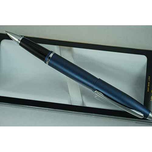 Cross Satin Midnight Blue signature mid Band Calaise Selectip Rollerball Pen.