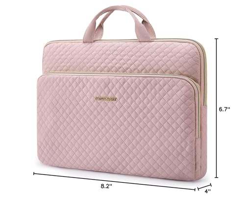 Laptop Sleeve with Travel Makeup Bag, BAGSMART Laptop Carrying Case and Cosmetic Bag Make Up Organizer Case Compatible with 13-13.3 inch Notebook,