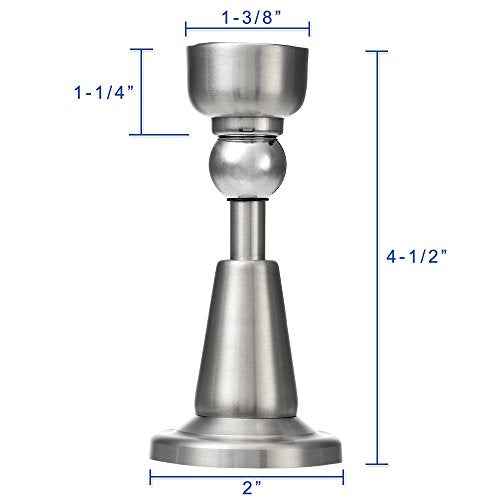 DS-002 Stainless Steel Soft-Catch Magnetic Door Stop in Brushed Satin Nickel, Wall Mount-2 Pack