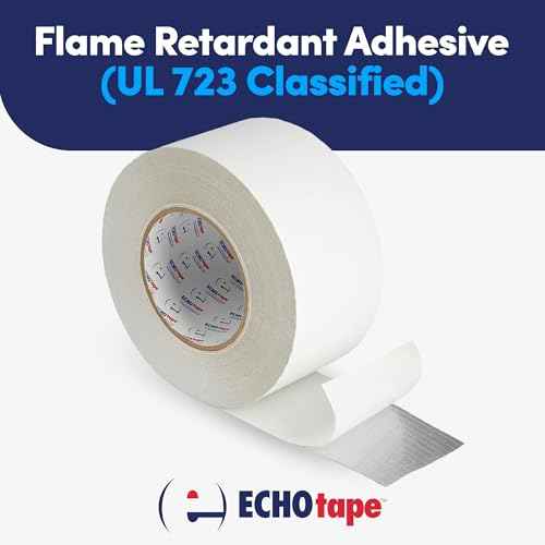 ECHOtape FS-J7754 | All Weather ASJ Poly Insulation Facing Tape | Insulation Seaming, Sealing, Repair Tape | High Performance Adhesive | |White ASJ Poly Tape | Contractors Tape | 2.83 in x 50 yds
