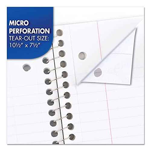 Mead Spiral Notebook, 6 Pack, 1 Subject, College Ruled Paper, 7-1/2" x 10-1/2", 70 Sheets per Notebook, Colors Will Vary (830062-ECM25)
