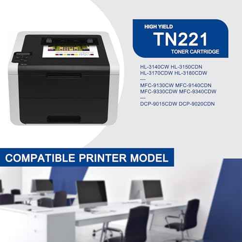 1 Pack TN221 Magenta Toner Cartridge High Yield Compatible TN221 Replacement for Brother HL-3140CW 3150CDN 3170CDW MFC-9130CW 9140CDN 9340CDW DCP-9015CDW 9020CDN Printer