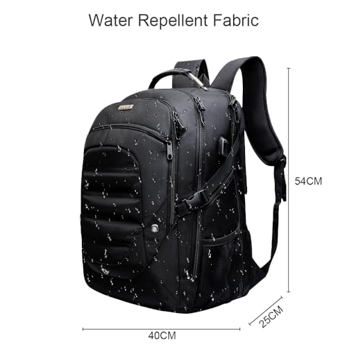 Travel Laptop Backpack 19 Inch Computer Backpack with USB Charging Port Business College Daypack Stylish Bag