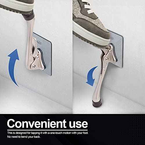 One-Touch Doorstop Adhesive Bracket (White, 6inch x 2pack)