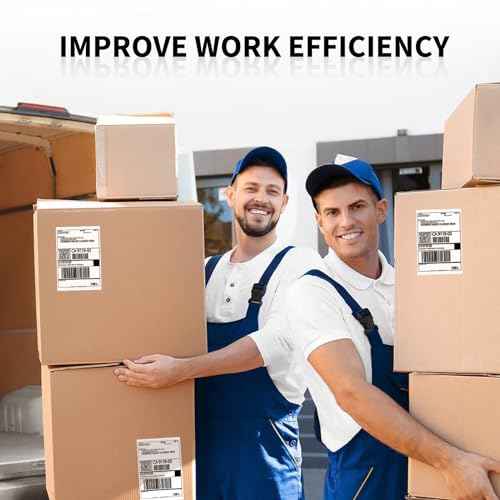 JADENS 2 Rolls Thermal Label Paper, 4¡¿6'' Compatible with C10