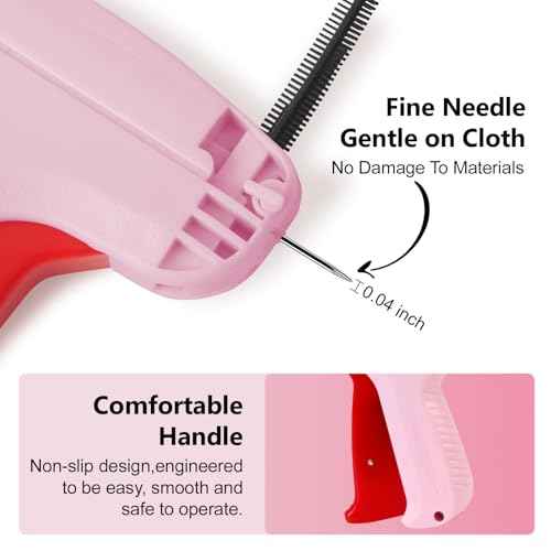 Stitch Gun for Clothes Comes with 6 Fine Needles,4000 Pcs Micro Fasteners(2000 White & 2000 Black).Stitch Gun Quick Clothing Fixer