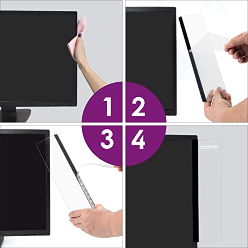 MDOZQ 2pcs Monitor Memo Boards - Acrylic Desktop Organizer for Office & Home