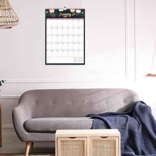 2026 Calendar - 2026 Wall Calendar, Jan 2026 - Dec 2026, 12" x 17¡±, Twin-wire Binding, Hanging Hook, Holidays, Julian Dates