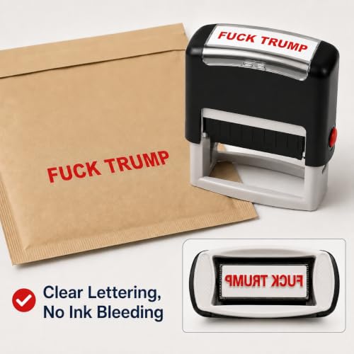 Anti-Trump Rubber Stamp - Self-Inking Political Gag Stamp for Crafts & Signs