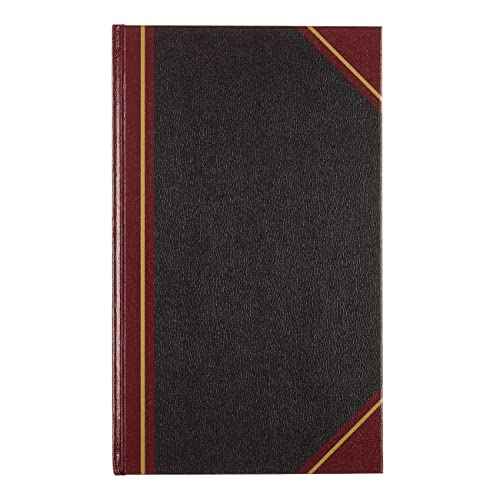 National Texhide Series Record Book, Black, 13.75" x 8.75", 500 Numbered Pages (57151)