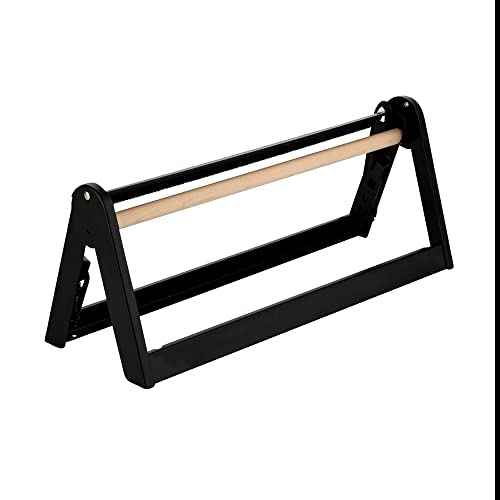 Restaurantware-20.2 x 6.7 x 8 Inch Wrapping Roll Cutter, 1 Wall Mountable Butcher Paper Holder - Serrated Blade, Rubber Feet, Black Steel Paper Cutter Stand, Versatile, For 18 Inch Butcher Paper