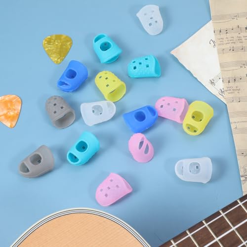 Molain 24-Pack Silicone Guitar Finger Protectors for Child & Beginner Practice