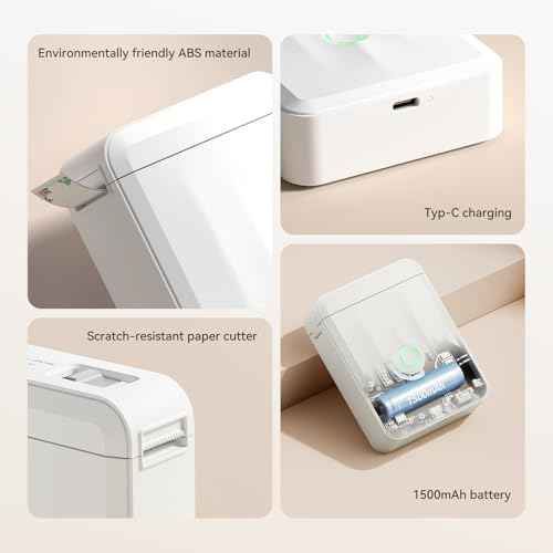 NIIMBOT Label Maker Machine Bluetooth Label Printer for School Home Office Organization, Mini Labeler D110 Label Machine with 3Rolls Labels