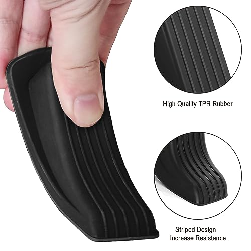 Beieverluck 36 Pack Door Stoppers for Bottom of Door Rubber Door Stop Wedge Sturdy Stackable Door Stops for Floor Wall Carpet Heavy Duty Door, Black