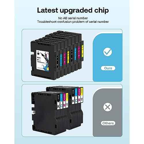 Hiipoo 3.6.0 SG500 SG1000 Sublimation Ink Cartridge Compatible for Sawgrass Virtuoso SG500 SG1000 Printer, Latest Upgrade Chip No AB Serial Number(4-Pack, BK/C/M/Y)