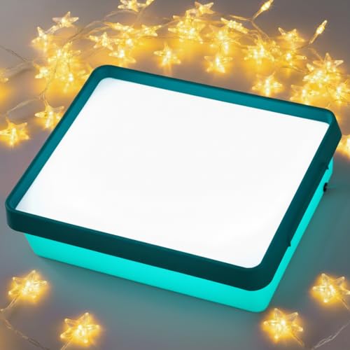 Odoorgames Young Explorers Light Table Cyan - Kids Light Up Sensory & Tracing Playset