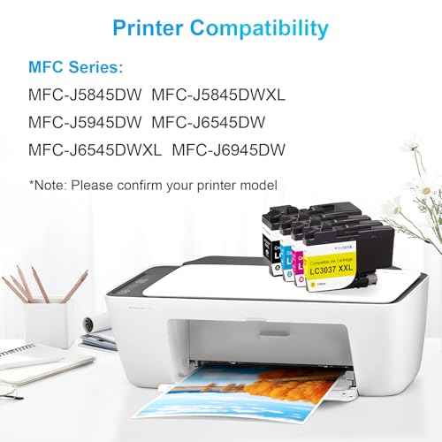 Compatible LC3037XXL Ink Cartridge Replacement for Brother LC3037 XXL LC3039 XXL High Yield Ink Cartridges for MFC-J5845DW MFC-J5945DW MFC-J6545DW MFC-J6945DW Printer (4 Pack)