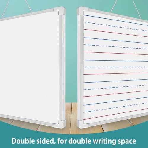 Dry Erase Board and Marker 11X14 Magnetic Mini White Boards, Double Sided Small White Boards Dry Erase Board with Lines Ruled and Blank for Kids