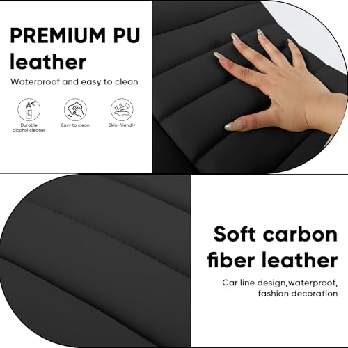 LIMKOMES Black Ergonomic Adjustable Under Desk Footrest Ottoman with Wheels