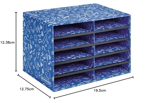 Bankers Box Classroom Collection 10-Compartment Mail Sorters, 19.5" x 12.375", Blue (3384201)
