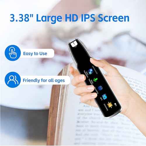 Translator Pen & Scan Reader Pen for Dyslexia,Language Learners & Learning Difficulties,Translation Pen for 112 Languages (Silver and Black)