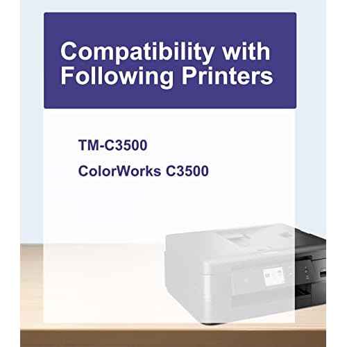 OGOUGUAN Replacement SJIC22P Ink Cartridge Kit for TM-C3500 ColorWorks C3500 Printer (4 Pack)