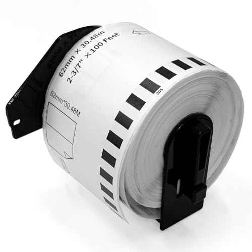 DK-2205 Continuous Labels 12 Rolls Replacement for Brother DK-2205 (2.4 in x 100 ft) Compatible with Brother ql Label Printer QL-800 QL-820NWB QL-810W 1110NWB