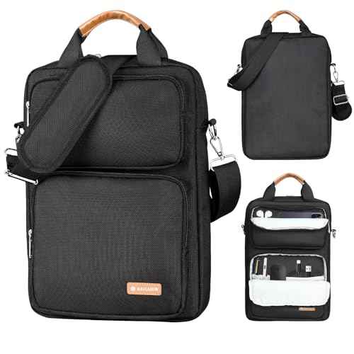 13.3-14 Inch Laptop Sleeve Bag, Laptop Bag for 14'' MacBook Pro M4 2024,14'' MacBook Pro M3&M2&M1 2023/2021, 13.6/13'' New MacBook Air M3/M2 2024/2022,Tab S8 Ultra 14.6",with Shoulder Strap(Black)