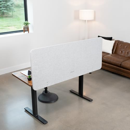 VIVO 60" x 24" Gray Clamp-On Desk Privacy Panel (PP-1-V060G) – Light Gray