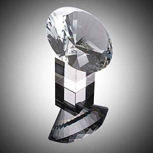 LONGWIN Huge 150mm (5.9 in.) Crystal Polyhedron Diamond Paperweight Wedding Home Decoration Christmas Centerpieces(Clear)