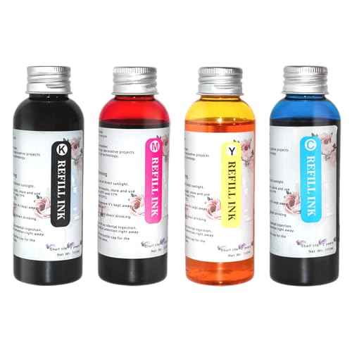 Ink Refill Kit 4 Packs, Suitable for 280XL 281XL 270XL 271XL 250XL 251XL, Refill Ink Compatible for PIXMA TS702a TS702 TR8620a TR8622a TR6320 Printer, 100ml/bottle