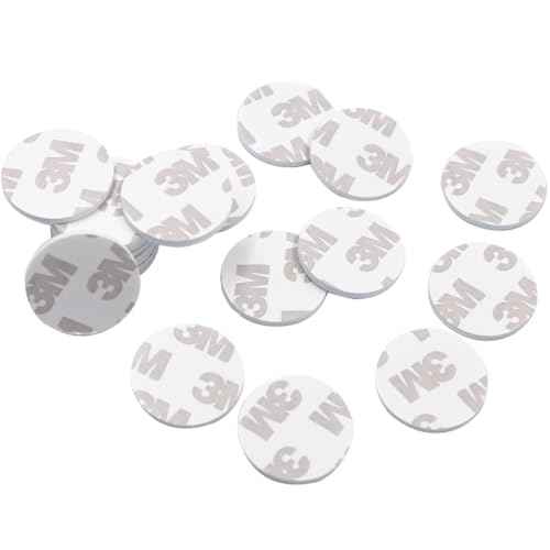 Double Sided Adhesive Pads,Round Sticky Pads Heavy Duty,Strong Mounting Tape,Pre-Cut Foam Pads, Waterproof for Walls Picture, Car, Home, Office (2 x 25mm)