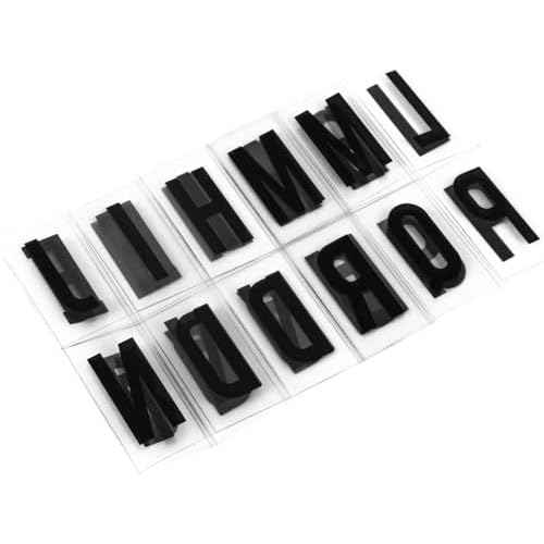 A Set 104Pcs Black Cinematic Lightbox Replacement Letters & Numbers Signs Black for A4 Light Up Letter Box Sign Message Board, Presentation Boards 65.4x35mm (LED Light Box is NOT Included!!)