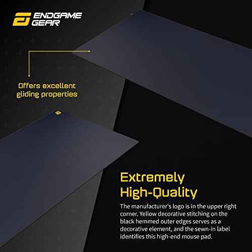 ENDGAME GEAR MPC 890 Cordura Gaming Mouse Pad, Nonslip Desk Pad, Size 35.04" x 17.72", Navy Blue