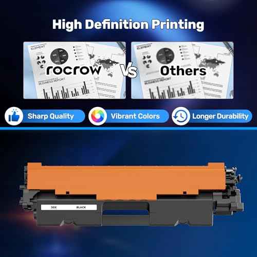 30X High Yield Black Toner with Chip Compatible for CF230X Cartridge Work with Laserjet M227fdw M227fdn M203dn M227sdn M203d M227 M203 Printer (Total 2 Pack)