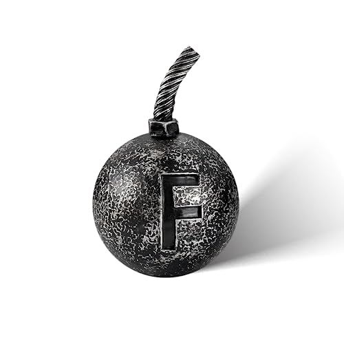 F Bomb Initial Paperweight - Humorous Office Desk Decor Gift for Co-Workers & Boss