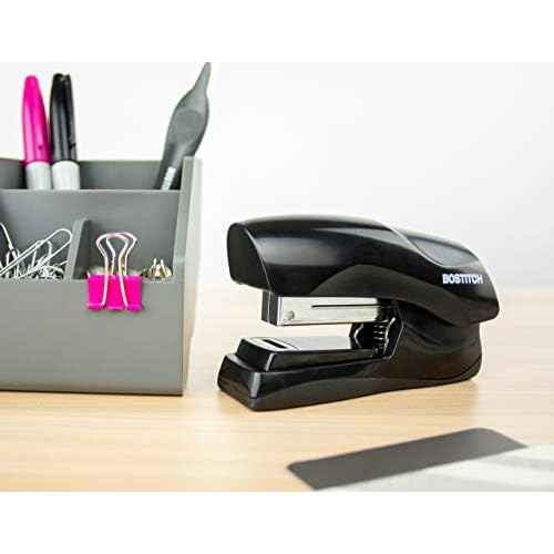 Bostitch Office Heavy Duty Stapler, 40 Sheet Capacity, No Jam, Half Strip, Fits into the Palm of Your Hand, For Classroom, Office or Desk, Black