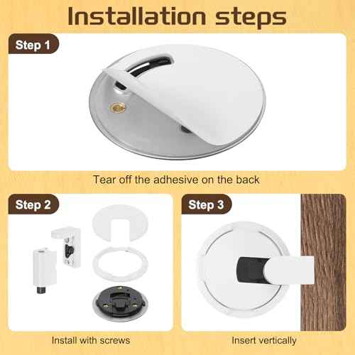 uxcell 4Pcs Magnetic Door Stopper, Silent Magnetic Floor Door Stop with Adhesive, Mechanical Floor Door Stop Shock Absorbing for Bedroom Office Bathroom, White