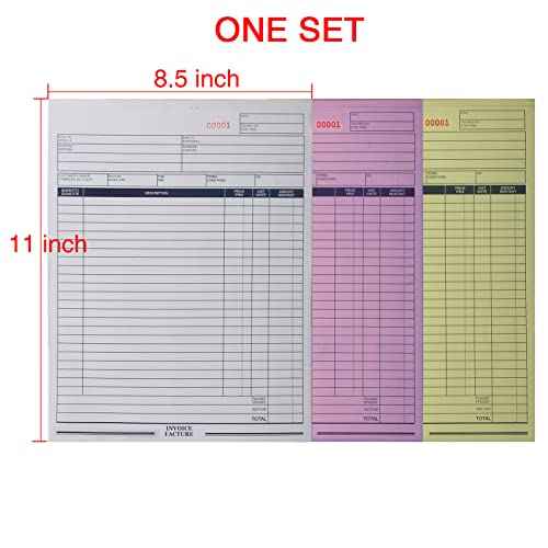 Sales Order Book, 3-Part, Carbonless Forms with White, Yellow, and Pink Copies, 8-1/2" X 11" Inch, 33 Sets per Pack,10 Packs Totally (10)