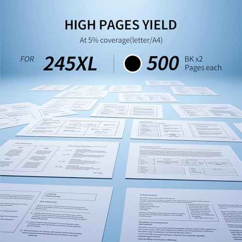 LinkDocs 245XL Ink Cartridge Replacement for Canon 245 XL PG-243 PG-245 XL Black Work for PIXMA TR4520 MX492 TS3122 MX490 MG3022 MG2522 MG2920 MG2420 MG2520 MG2922 MG2924 MG3029 Printer (2 Black)