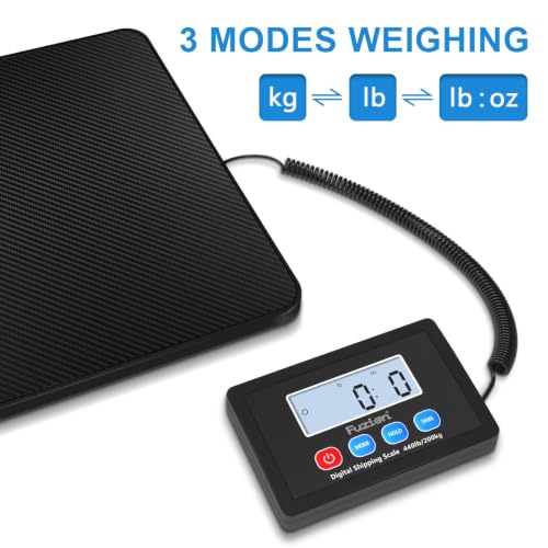 Fuzion Digital Shipping Scale 440LB/200kg with Carbon Fiber Platform Black