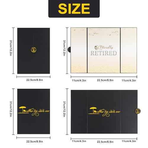 Retirement Party Decorations Large Retird Card Signing Black Gold Happy Retirement Guest Book Creative retirement Card for Men Women