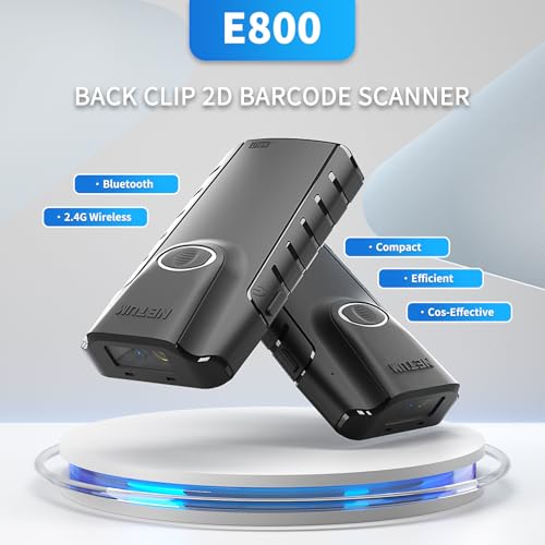 NETUM E800 2D Bluetooth Barcode Scanner - Portable QR & Barcode Reader