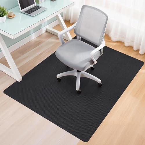 Higoom 36x48 Anti-Slip PVC Chair Mat for Hard Floors - Black, Heavy Duty Waterproof Floor Protector