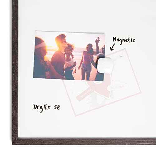 U Brands Magnetic Dry Erase Board White Board, 20" x 30" Inches, Black Wood Frame (3880U00-01)
